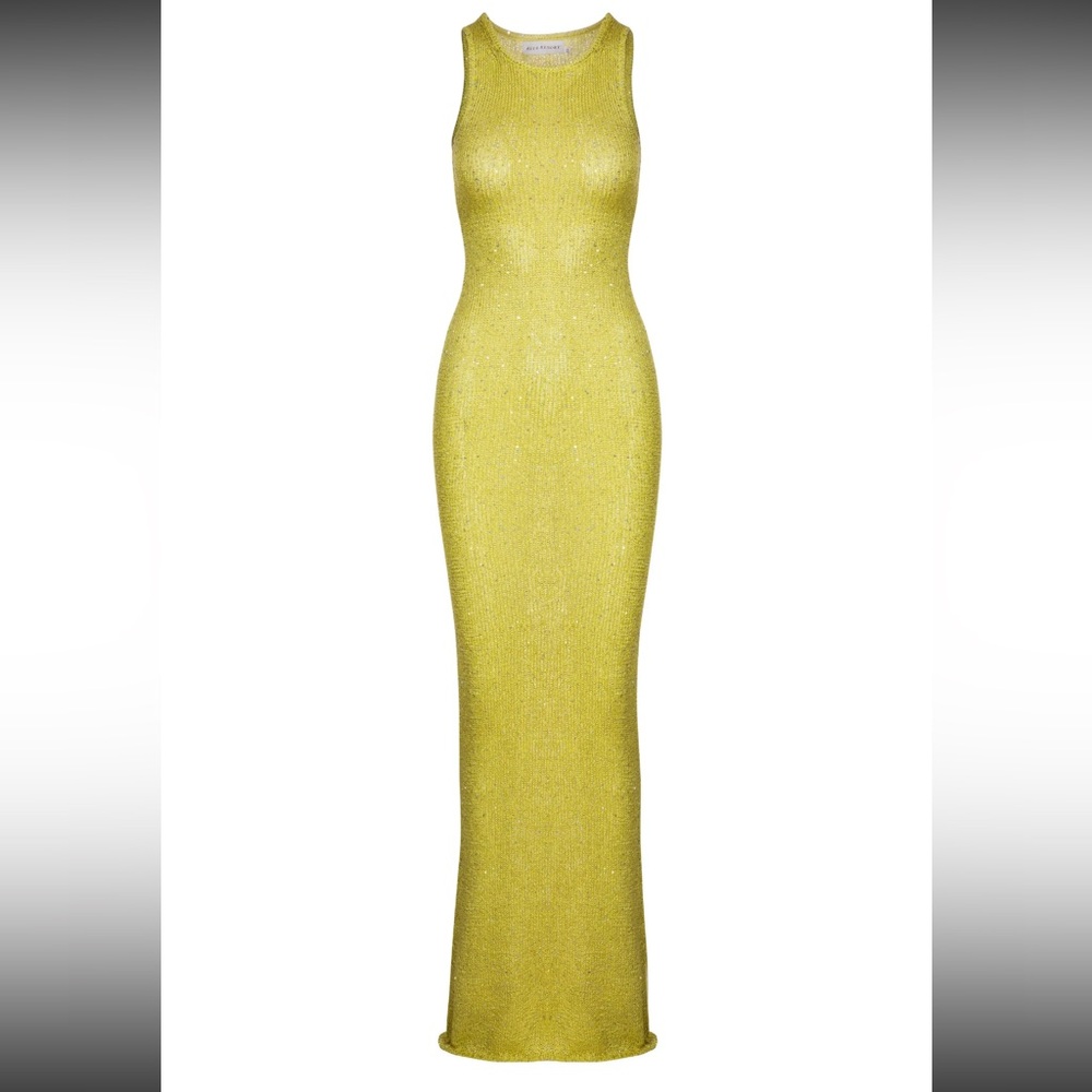 ASTA Resort Natalia Dress - Chartreuse Sequin
